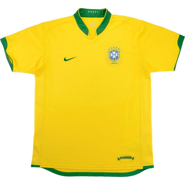 Tailandia Camiseta Brasil 1ª Kit Retro 2006 Amarillo